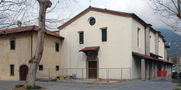 Restauro del santuario di Santa Maria del Lavello, Calolziocorte: facciata esterna della chiesa